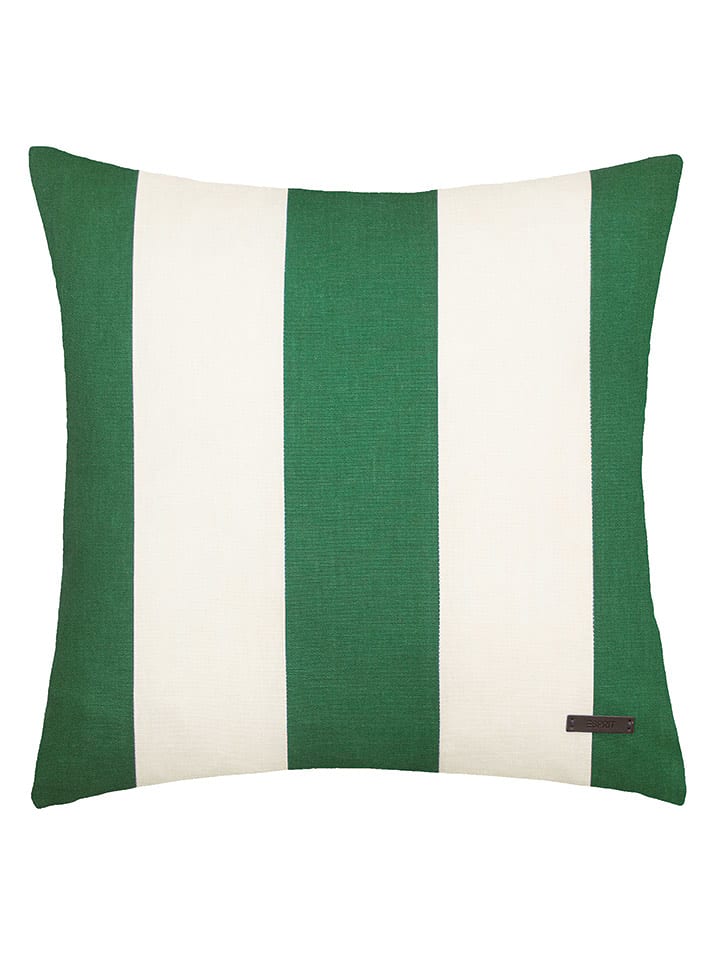 ESPRIT Poszewka "Neo" w kolorze zielono-białym na poduszkę rozmiar: 45x45 cm