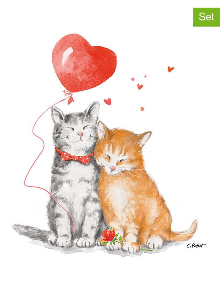 ppd Serwetki (40 szt.) "Cat Love" ze wzorem rozmiar: onesize