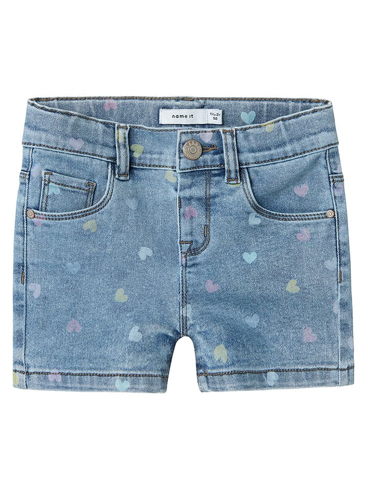 name it Szorty dżinsowe "Salli" w kolorze niebieskim rozmiar: 80