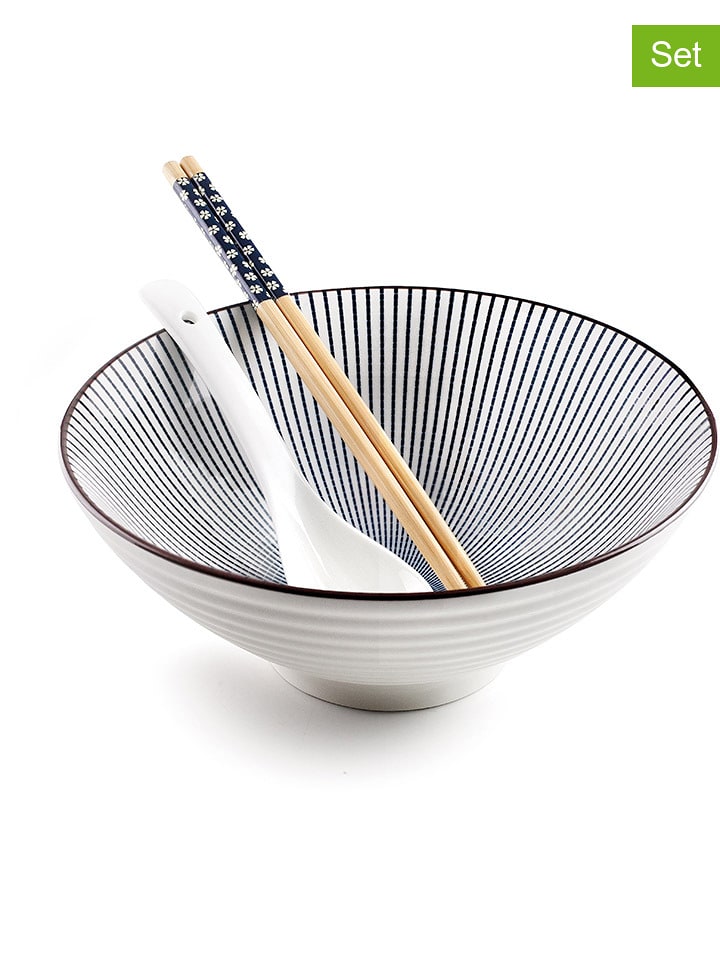 Ibili 4-częściowy zestaw "Hakata" w kolorze biało-czarnym rozmiar: onesize