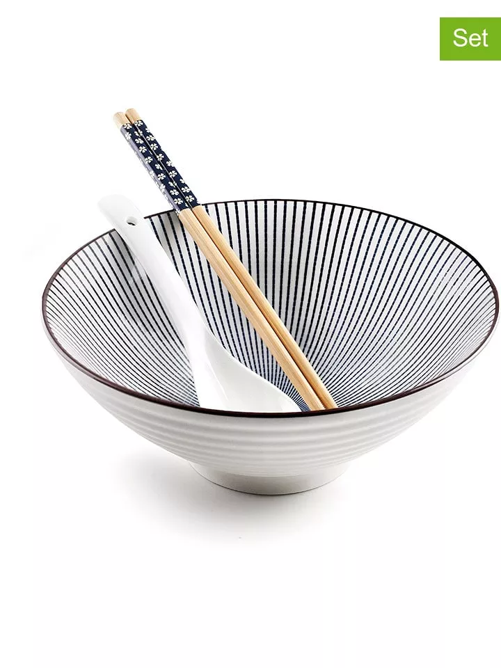 Ibili 4-częściowy zestaw "Hakata" w kolorze biało-czarnym rozmiar: onesize