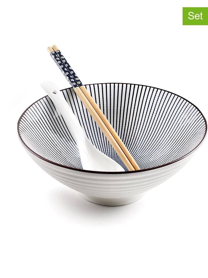 Ibili 4-częściowy zestaw "Hakata" w kolorze biało-czarnym rozmiar: onesize