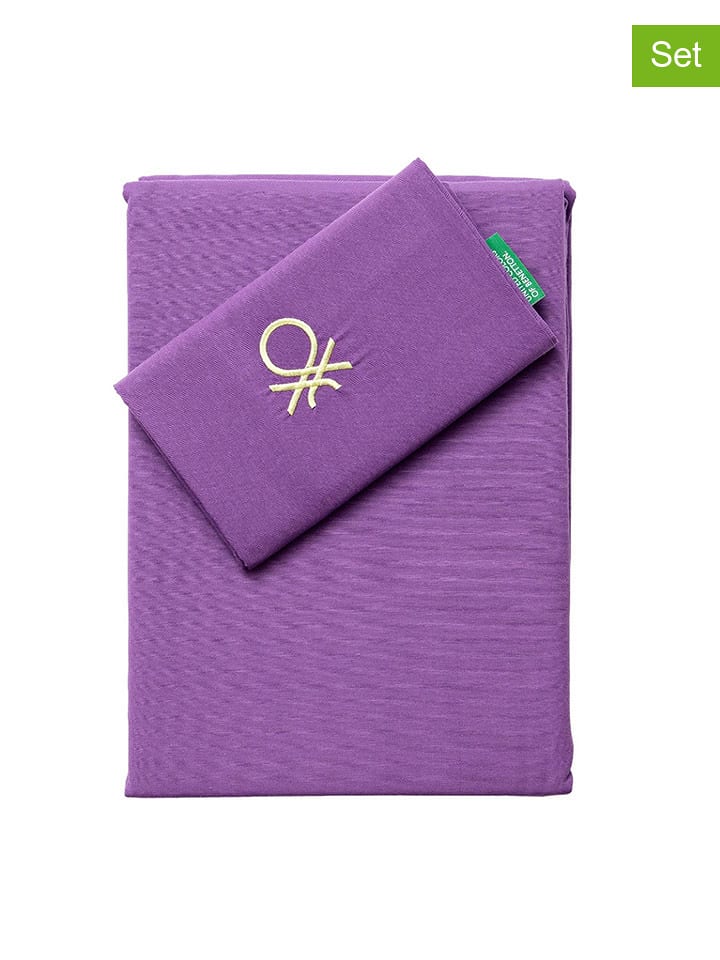 Benetton 2-częściowy komplet pościeli w kolorze fioletowym rozmiar: 150x220 cm