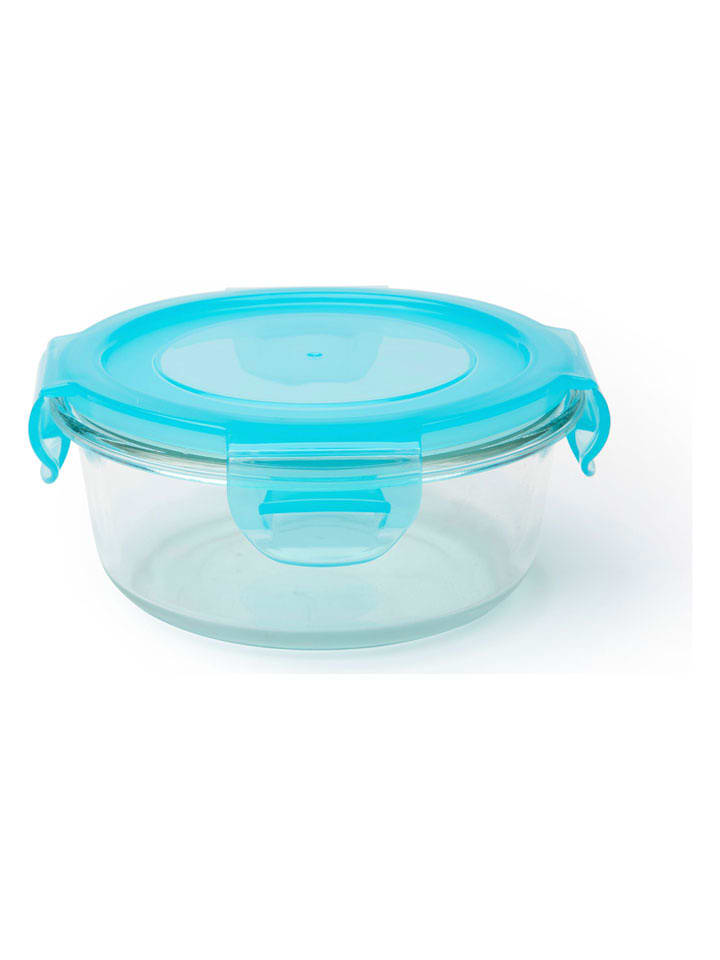 Trendy Kitchen by EXCÉLSA Pojemnik "Freshness Glass" w kolorze błękitnym - 400 ml rozmiar: onesize