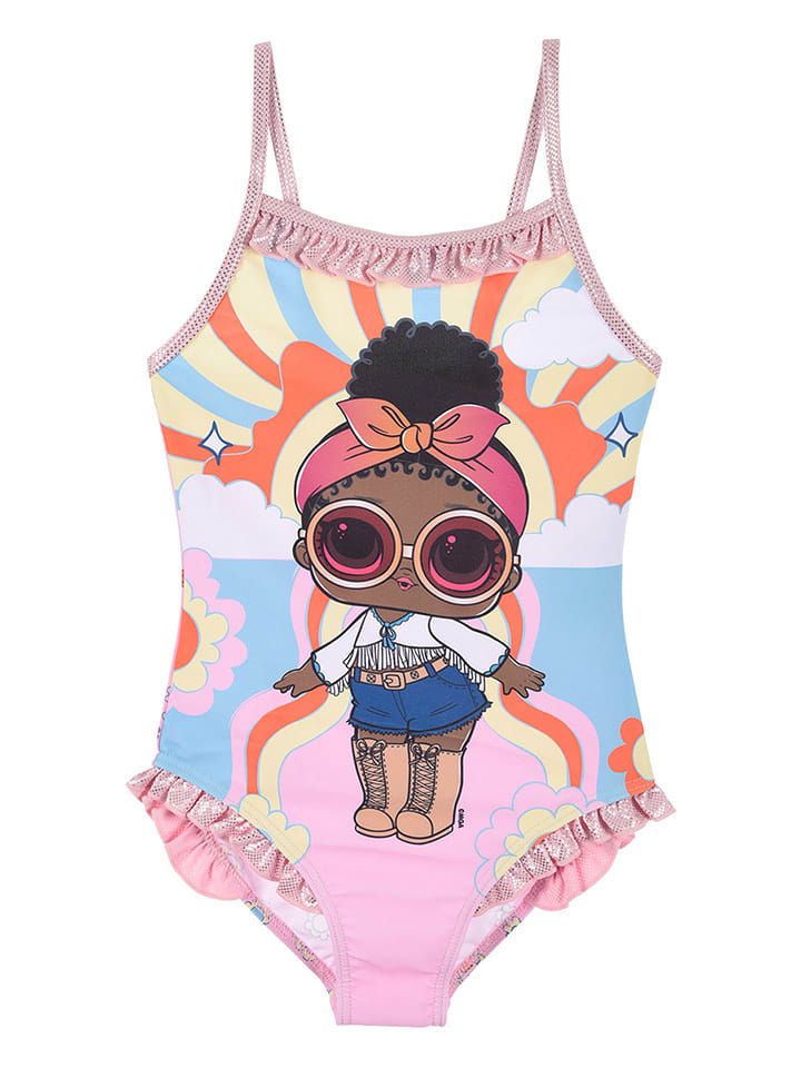 L.O.L. Surprise Strój kąpielowy "LOL Surprise" w kolorze jasnoróżowym ze wzorem rozmiar: 116