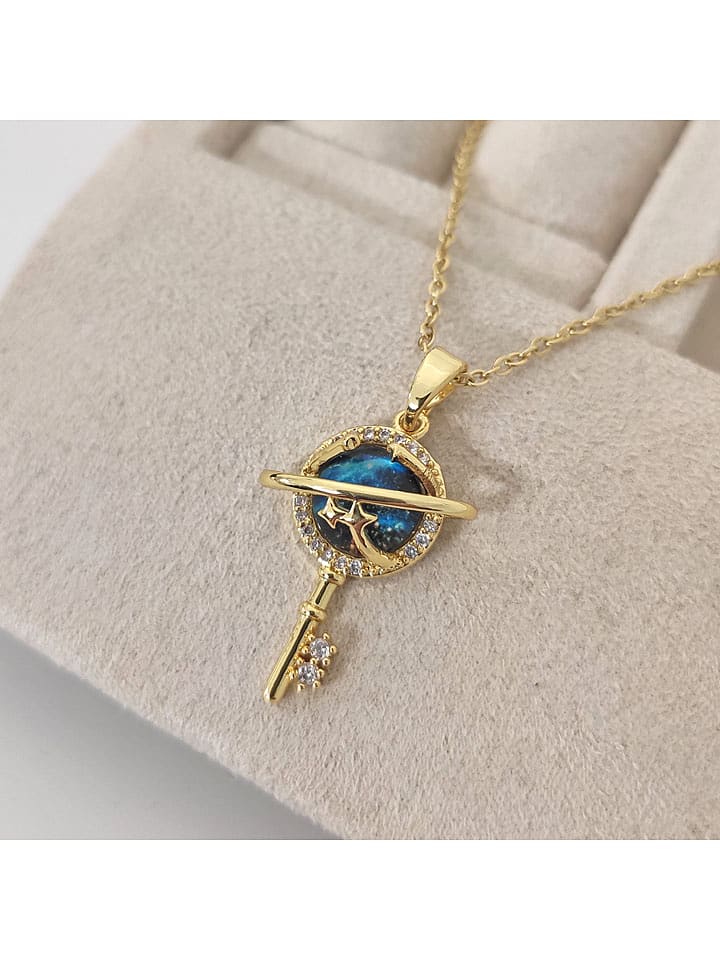 Nakkash Pozłacany naszyjnik z zawieszką - dł. 42 cm rozmiar: onesize