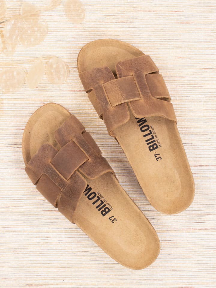 billowy Skórzane klapki w kolorze brązowym rozmiar: 39