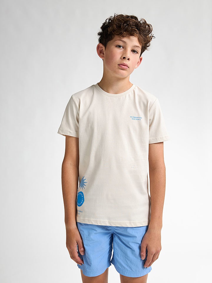 Petrol Industries Koszulka w kolorze biało-niebieskim rozmiar: 164