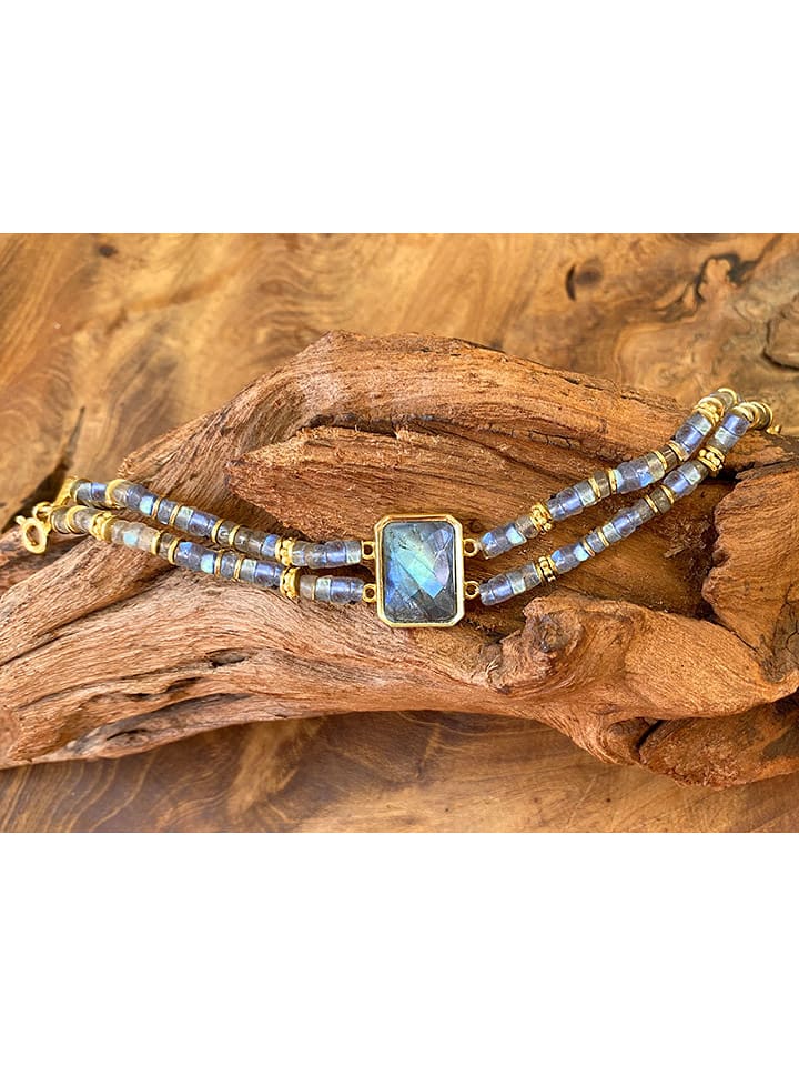 Taboo Pozłacana bransoletka z labradorytami rozmiar: onesize