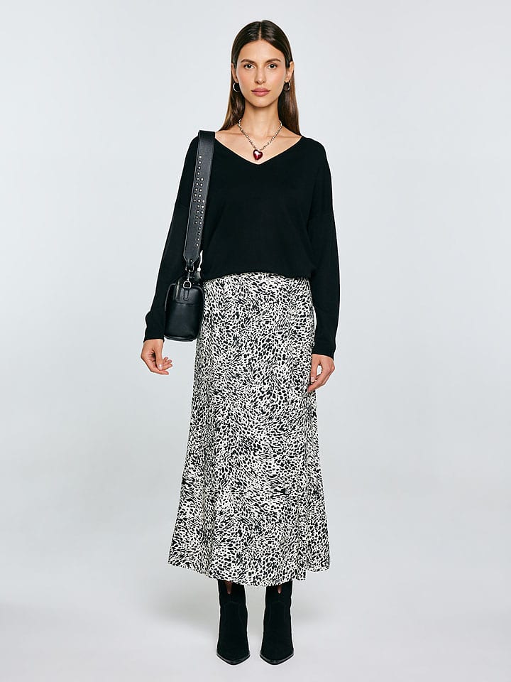 BIG STAR Spódnica "Arcelia" w kolorze biało-czarnym rozmiar: XL