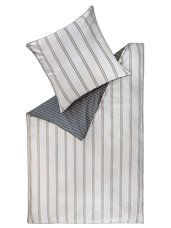 ESPRIT Komplet pościeli renforcé "Chill" w kolorze szaro-kremowym rozmiar: 155x220 cm