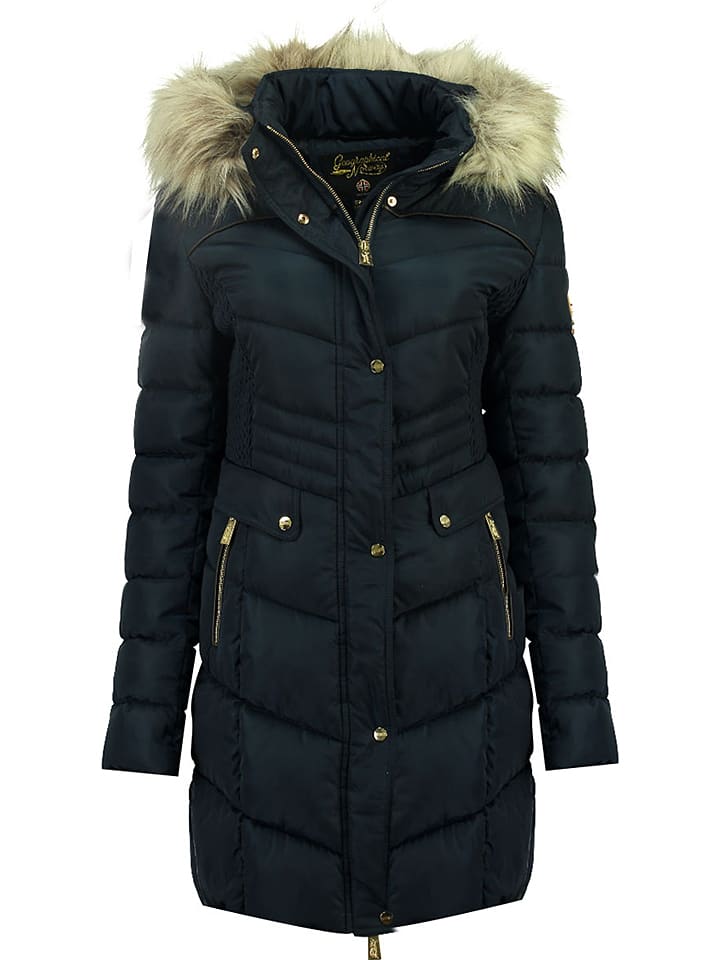Geographical Norway Płaszcz zimowy "Badonna" w kolorze granatowym rozmiar: XL
