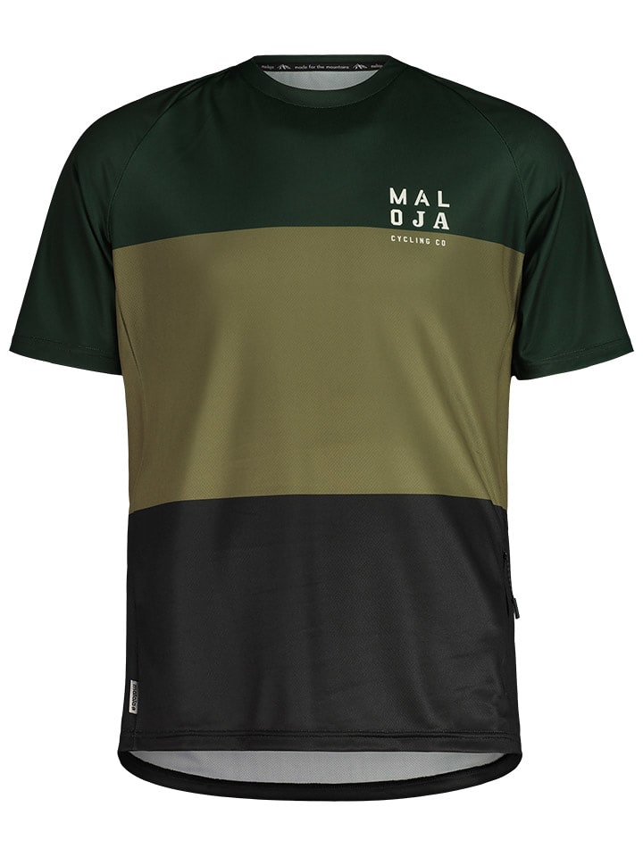 Maloja Koszulka kolarska "BarettiM" w kolorze khaki rozmiar: S