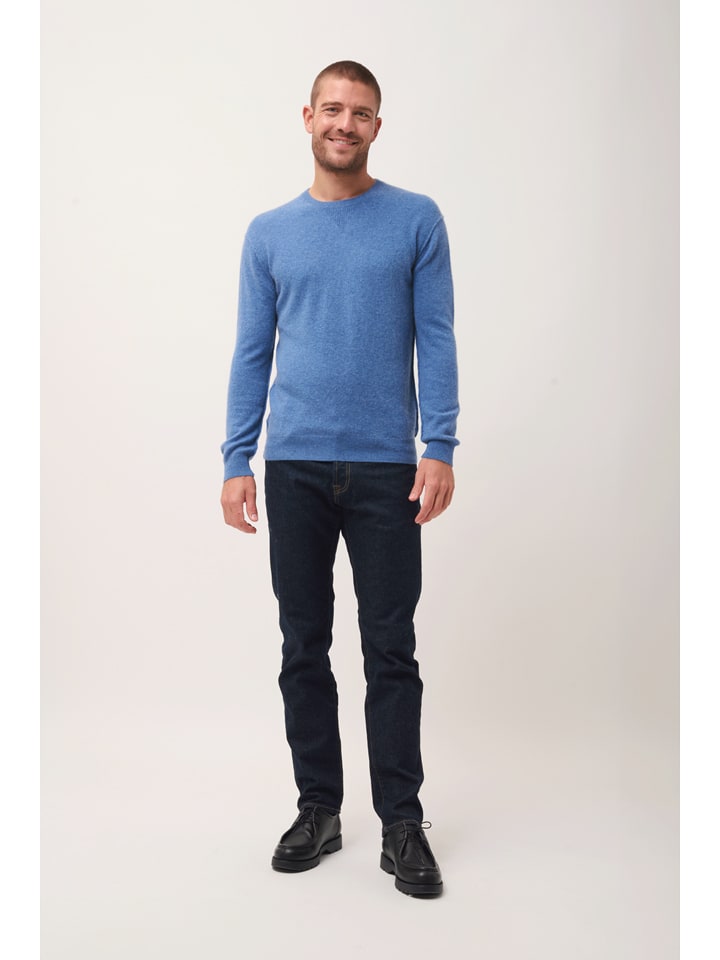 Just Cashmere Kaszmirowy sweter "Noe" w kolorze błękitnym rozmiar: S