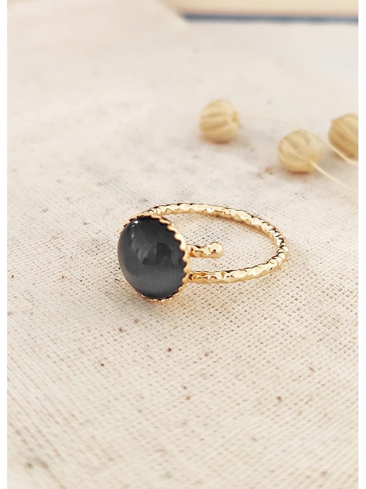 atelier MIU Pozłacany pierścionek z kamieniem ozdobnym rozmiar: onesize