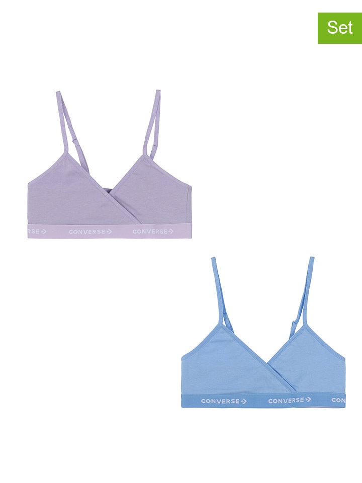 Converse Topy (2 szt.) w kolorze fioletowym i błękitnym rozmiar: 140-152