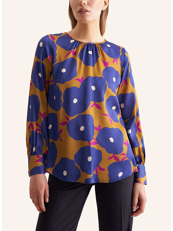 Seidensticker Bluzka w kolorze niebiesko-żółtym rozmiar: 40