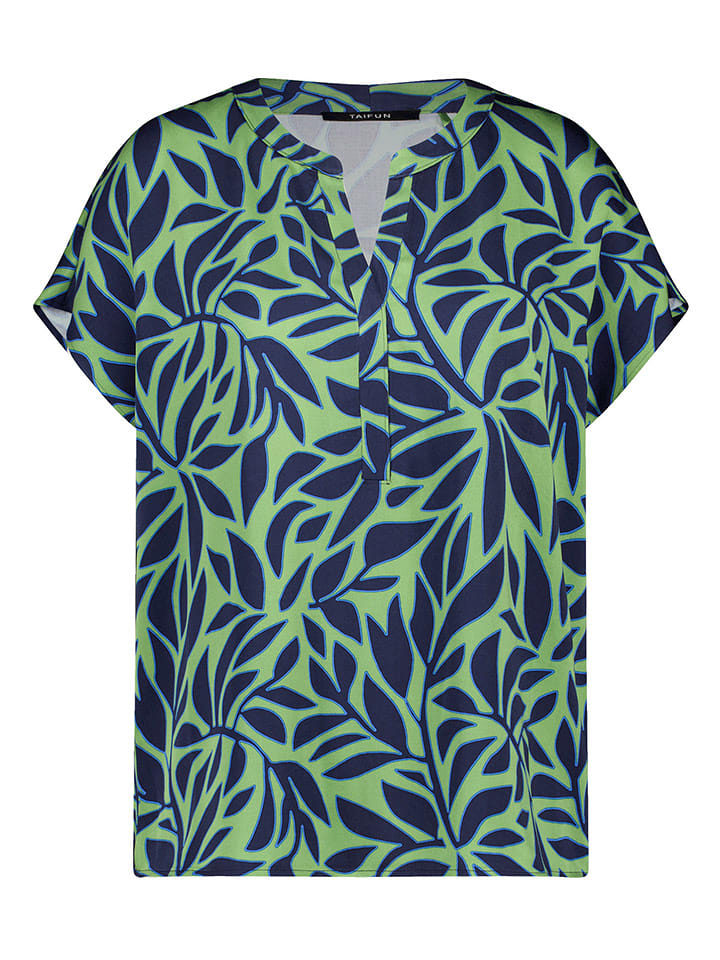 TAIFUN Bluzka w kolorze granatowo-zielonym rozmiar: 38