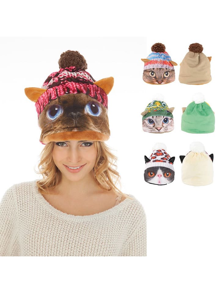 CHAKS Czapka "Cat" ze wzorem (produkt niespodzianka) rozmiar: onesize