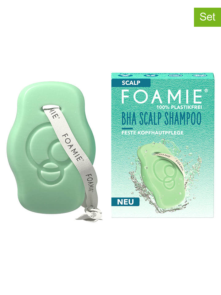 Foamie Szampony w kostce (4 szt.) "Salicylic acid Mallow" - po 80 g rozmiar: onesize