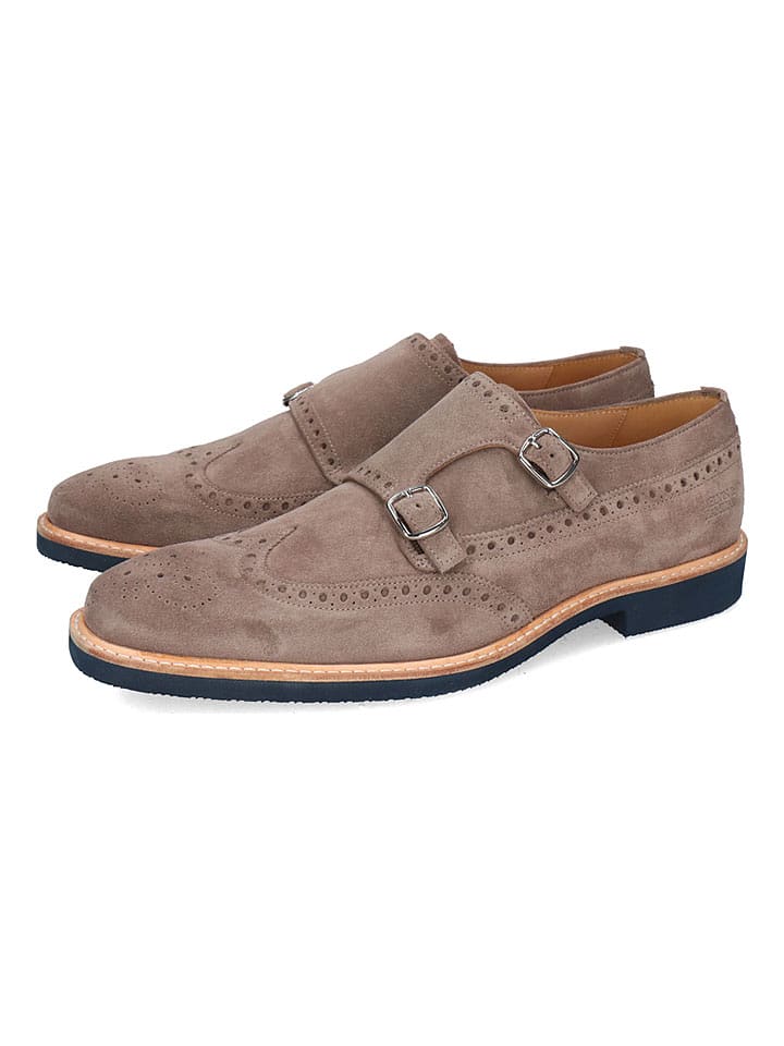 MELVIN & HAMILTON Skórzane monki "Dino 4" w kolorze beżowym rozmiar: 41