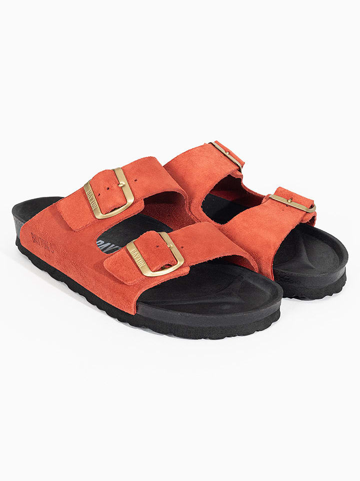 BAYTON Skórzane klapki "Atlas" w kolorze pomarańczowym rozmiar: 38