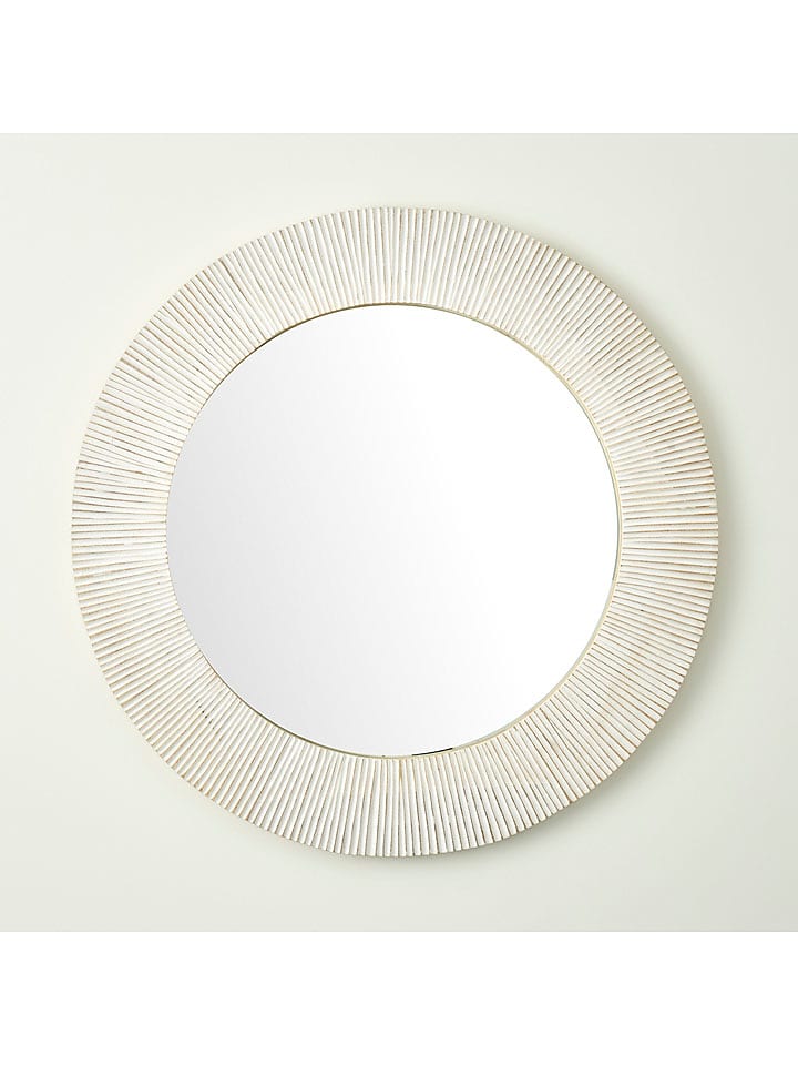 BELLA MAISON Lustro ścienne "Mia" w kolorze białym - Ø 82 cm rozmiar: onesize