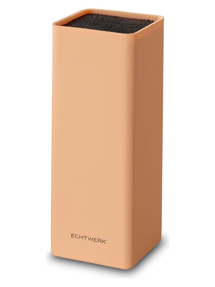 Echtwerk Blok "Square" w kolorze łososiowym na noże - 9,3 x 21,5 x 9,3 cm rozmiar: onesize