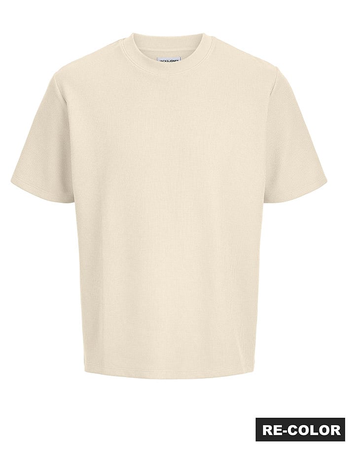 Jack & Jones Koszulka "Jjeaustin" w kolorze beżowym rozmiar: XXL