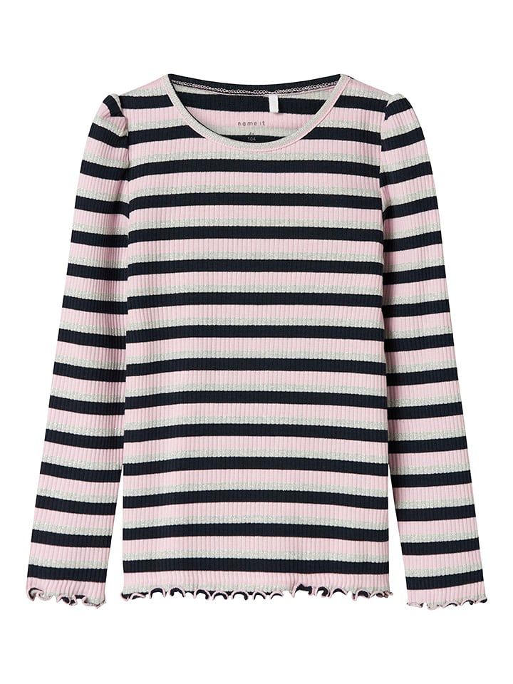 name it Koszulka "Balisa" w kolorze jasnoróżowo-granatowym rozmiar: 92