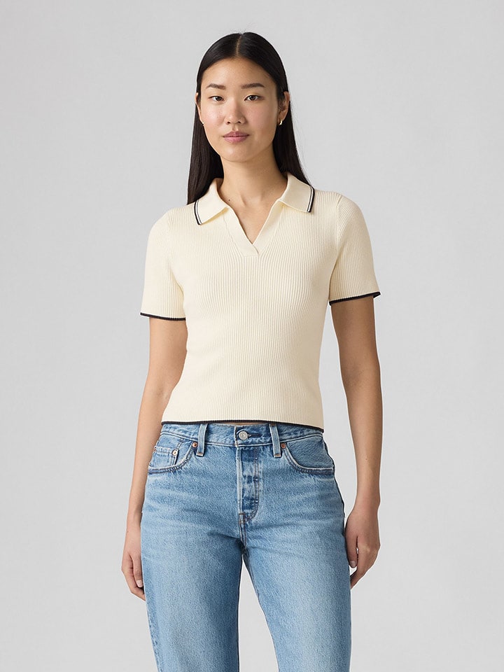 Levi's Koszulka polo w kolorze kremowym rozmiar: M