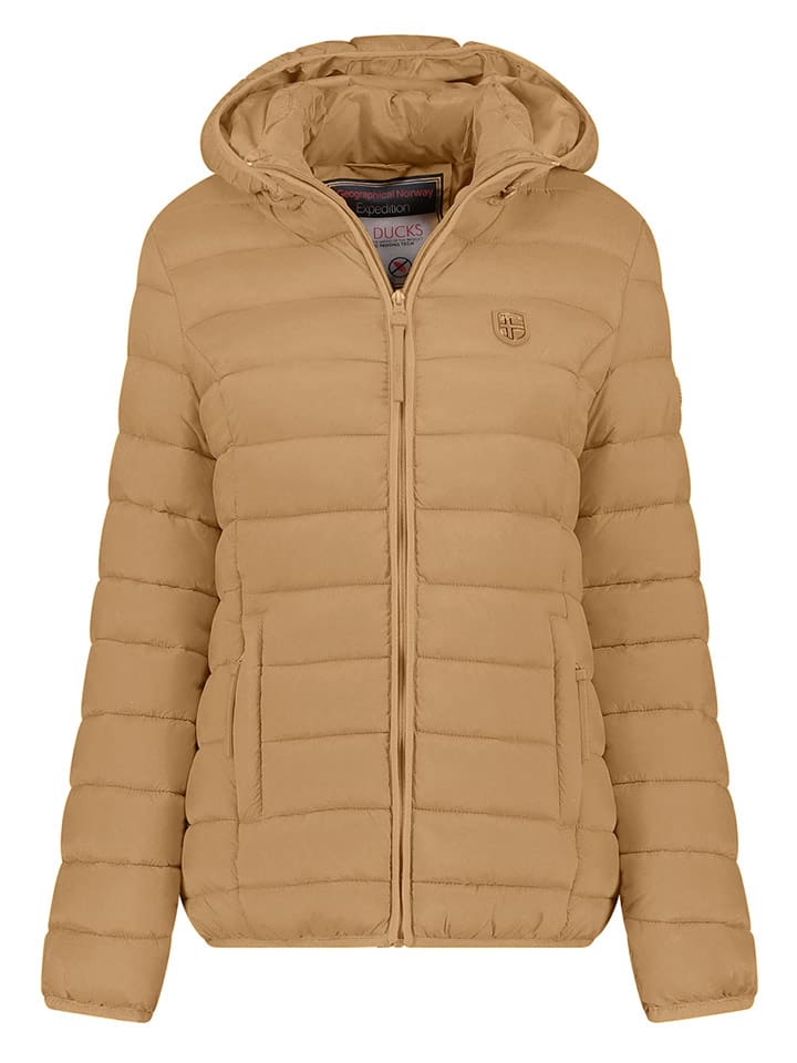 Geographical Norway Kurtka pikowana w kolorze jasnobrązowym rozmiar: S