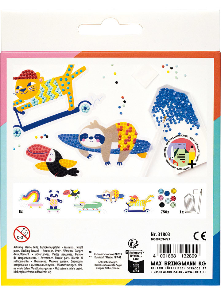 folia PAPER Zestaw "SKATE" do malowania diamentami w różnych kolorach rozmiar: onesize