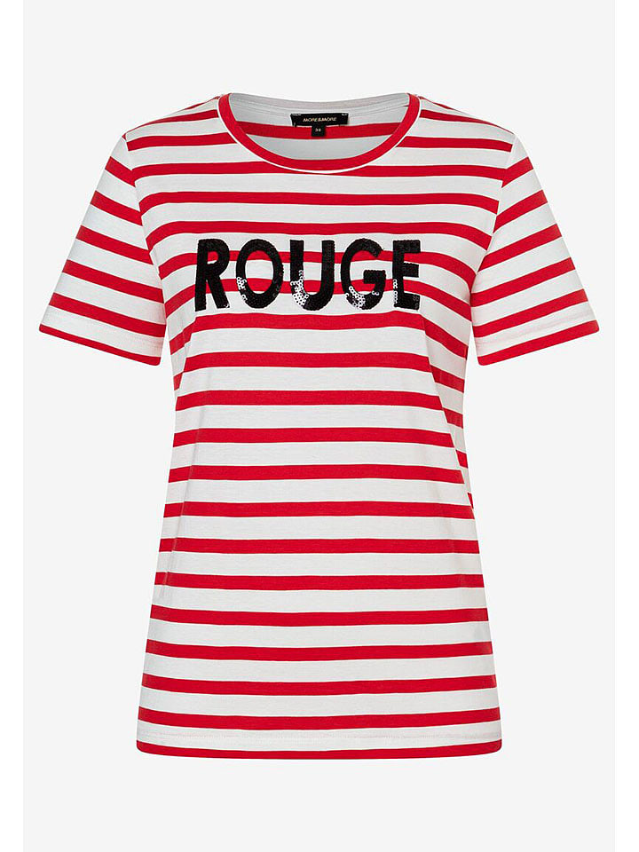 More & More Koszulka w kolorze biało-czerwonym rozmiar: 34