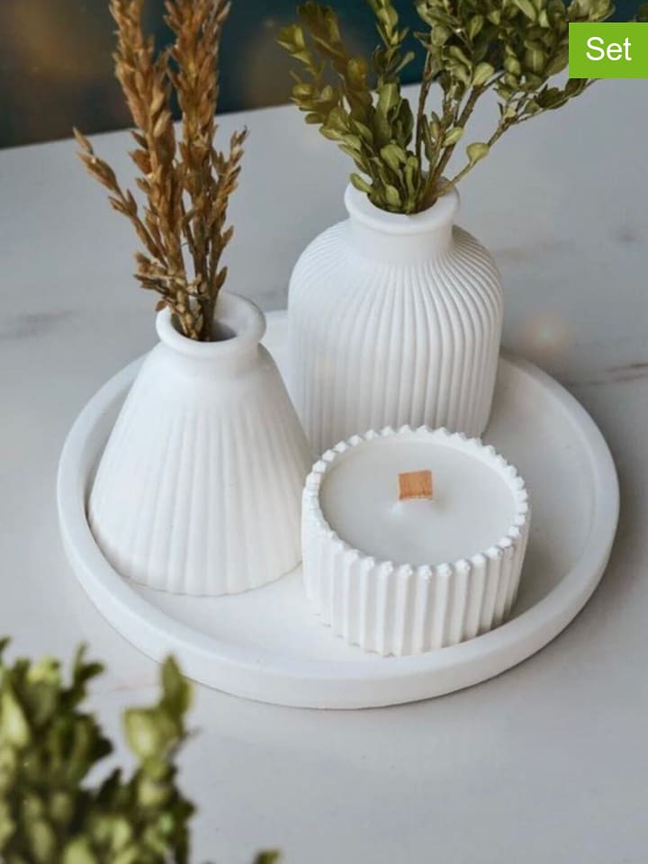 Lucky Bees 4-częściowy zestaw w kolorze białym rozmiar: onesize