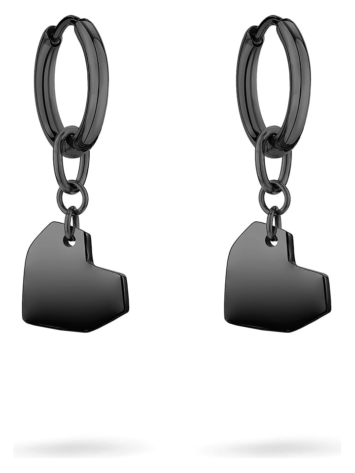 Liebeskind Kolczyki-kreole w kolorze czarnym rozmiar: onesize