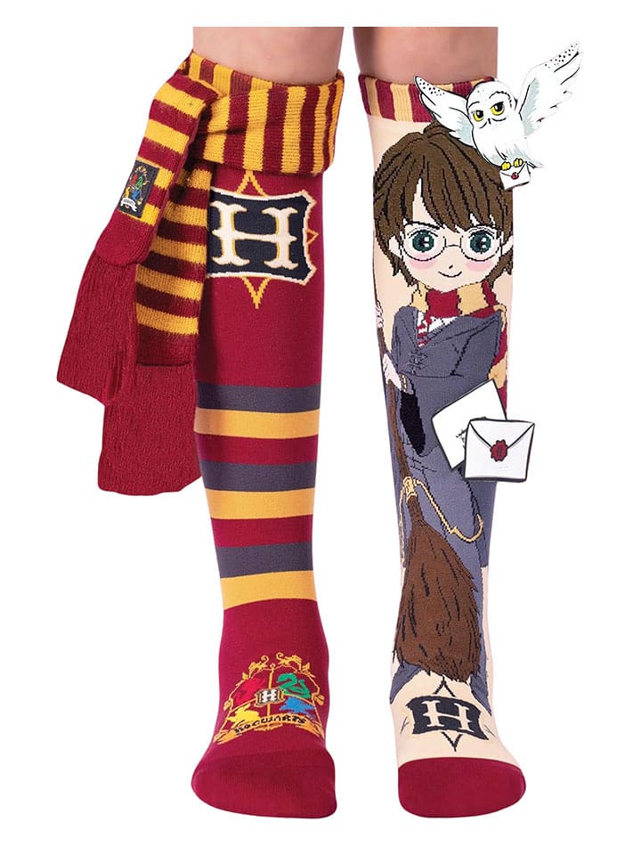 Heinrich Bauer Skarpety "Harry Potter" w kolorze bordowo-szarym rozmiar: onesize