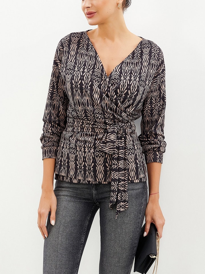 LA Angels Bluzka w kolorze czarno-beżowym rozmiar: L