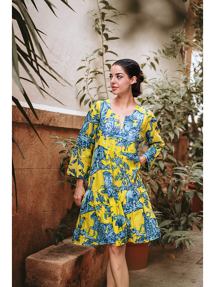 Isla Bonita by SIGRIS Sukienka w kolorze żółtym rozmiar: L