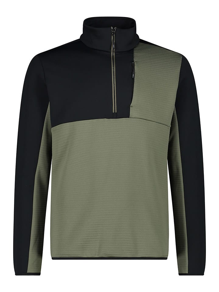 CMP Bluza polarowa w kolorze zielono-czarnym rozmiar: 52