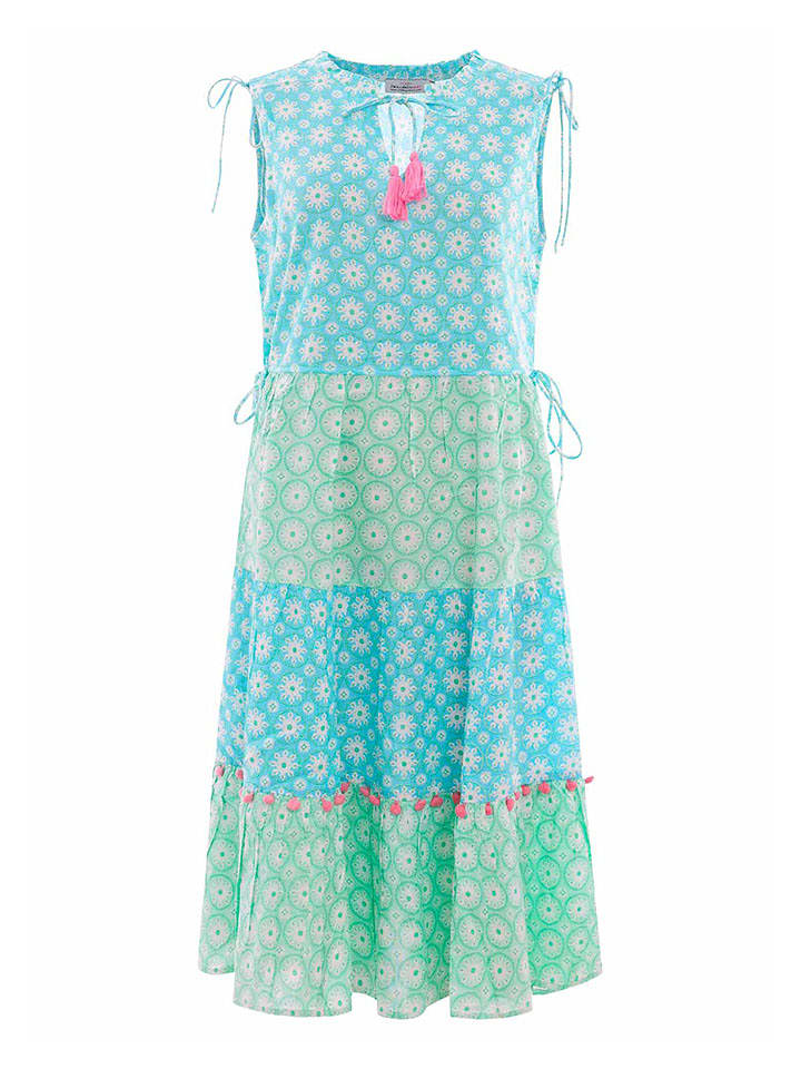 Zwillingsherz Sukienka "Hailey" w kolorze turkusowo-zielonym rozmiar: S/M