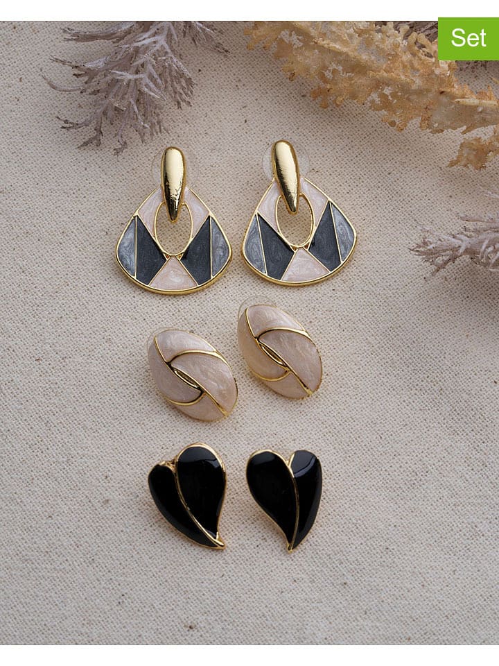 Luseera Kolczyki-wkrętki (3 pary) rozmiar: onesize