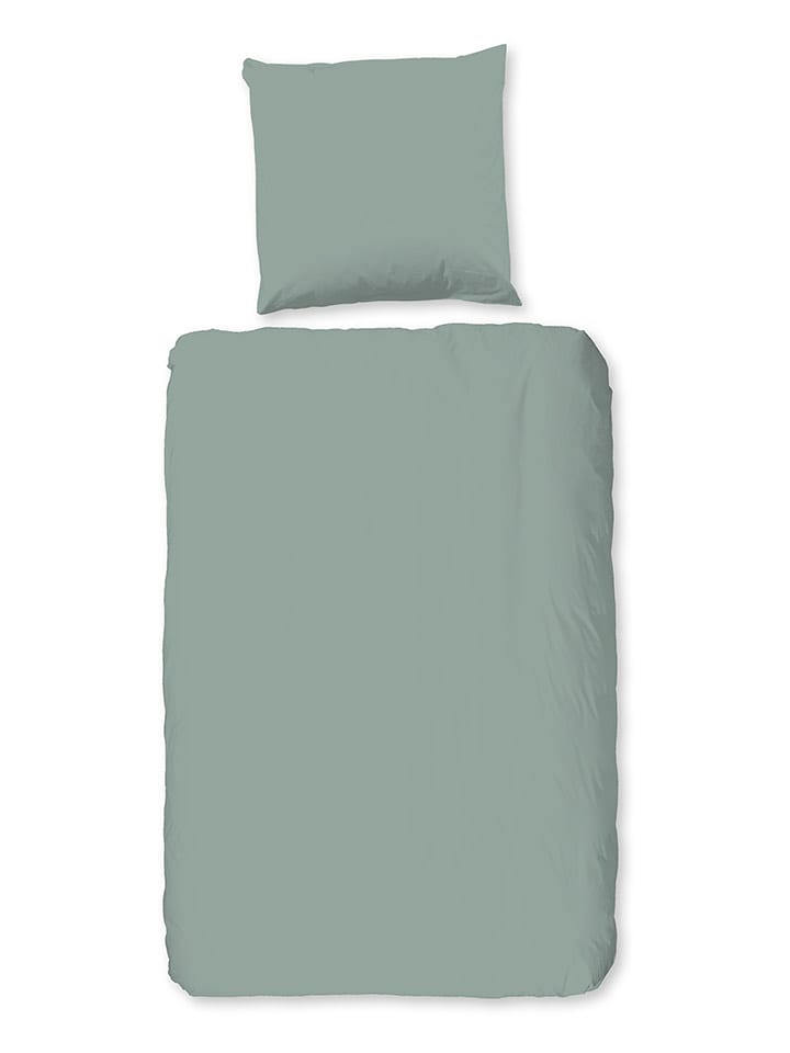 Good Morning Komplet pościeli flanelowej w kolorze zielonym rozmiar: 140x220 cm