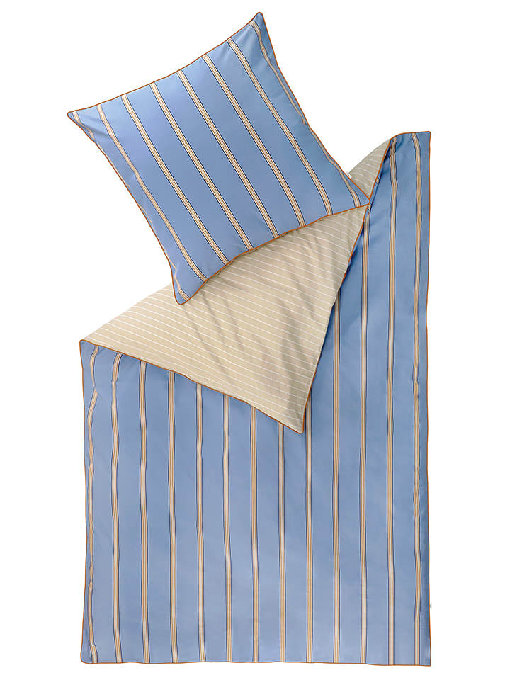 ESPRIT Komplet pościeli renforcé "Chill" w kolorze błękitno-kremowym rozmiar: 155x220 cm