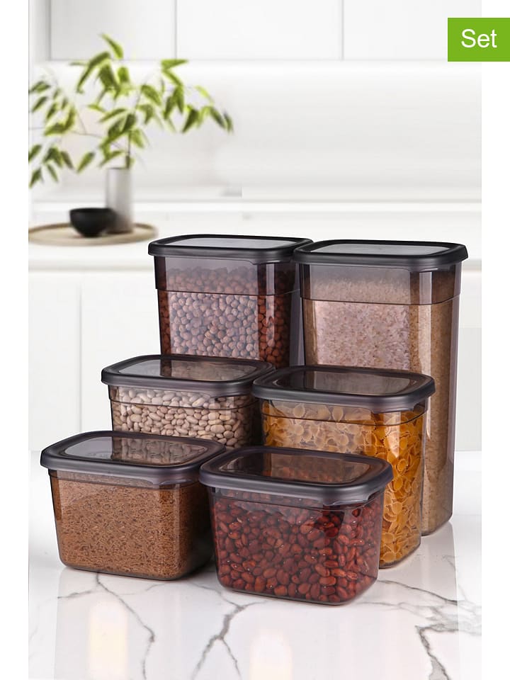 Violeta Home Pojemniki (6 szt.) w kolorze szarym rozmiar: onesize