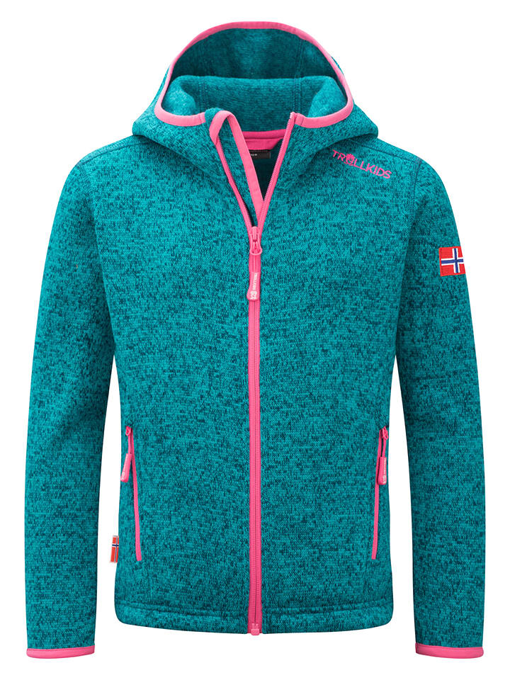 Trollkids Kurtka polarowa "Jondalen" w kolorze turkusowym rozmiar: 128