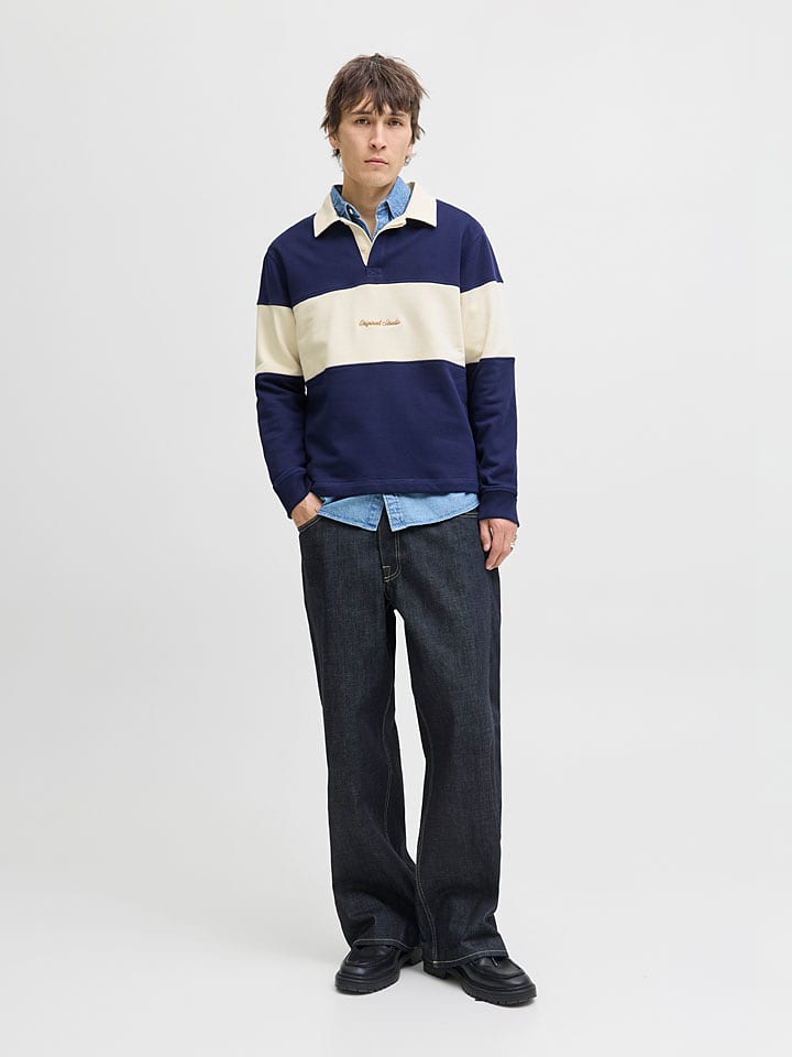 Jack & Jones Bluza w kolorze granatowo-kremowym rozmiar: S