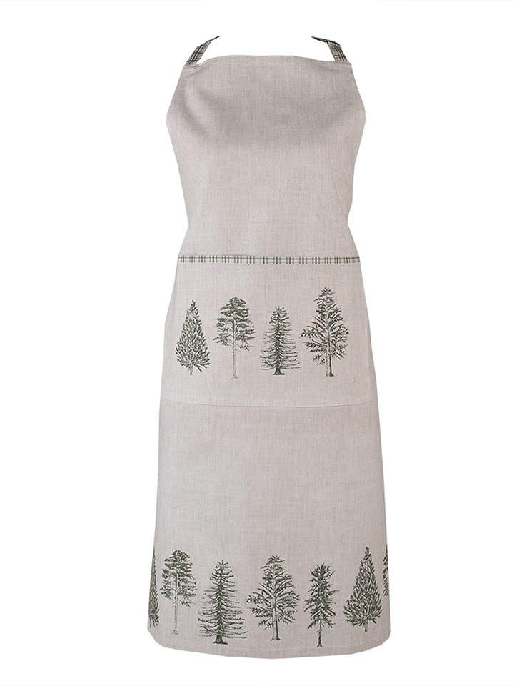 Clayre & Eef Fartuch w kolorze beżowym - 70 x 85 cm rozmiar: onesize