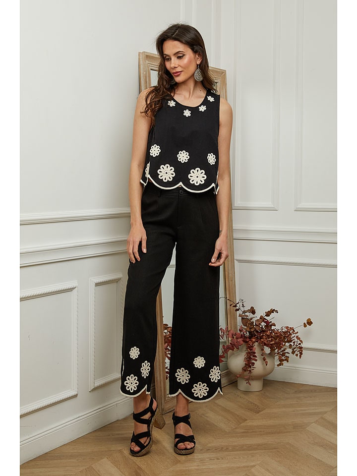 Plume Spodnie "Marlone" w kolorze czarnym rozmiar: L