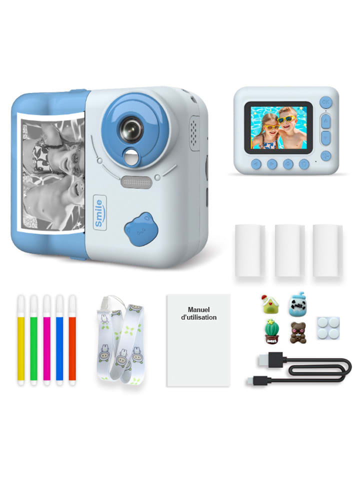 Techkidz Aparat cyfrowy "Instakid" w kolorze błękitnym z funkcją drukowania - 6+ rozmiar: onesize